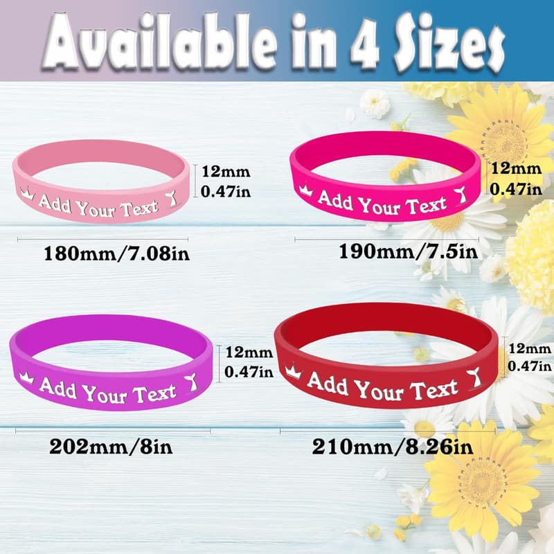 Personalisierte Silikon-Armbänder für Veranstaltungen und Hochzeiten