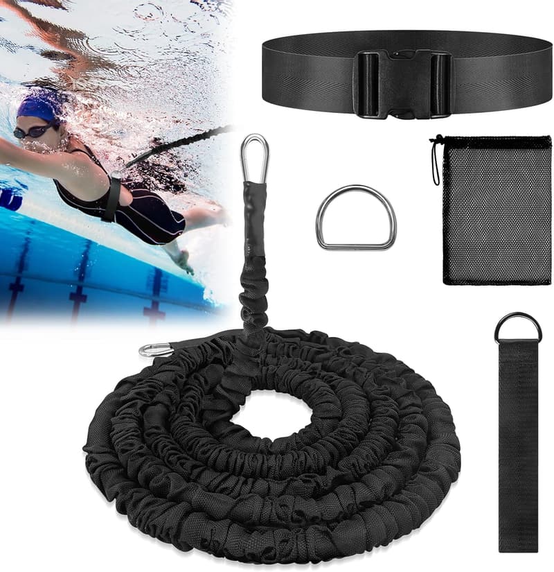Einstellbarer Schwimmgurt für Erwachsene und Kinder, Schwarz