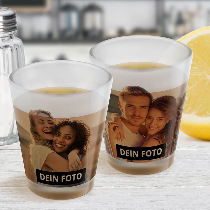 Personalisierte Schnapsgläser mit eigenem Foto - 4 cl