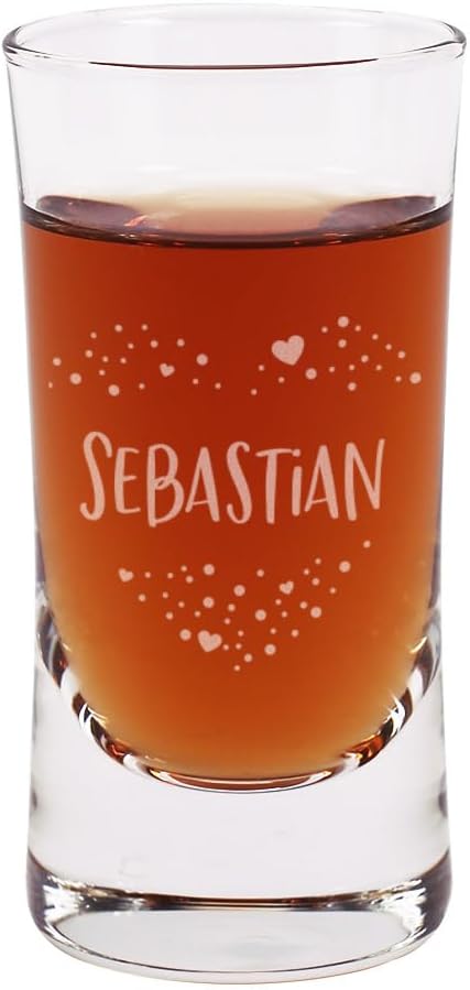 Hochzeitsgeschenk: Edles Schnapsglas mit personalisierter Gravur