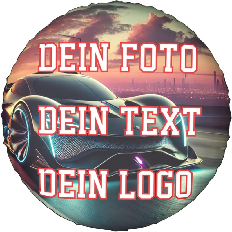 Personalisierte wasserdichte Reserveradabdeckung für LKW und SUV, 14 Zoll