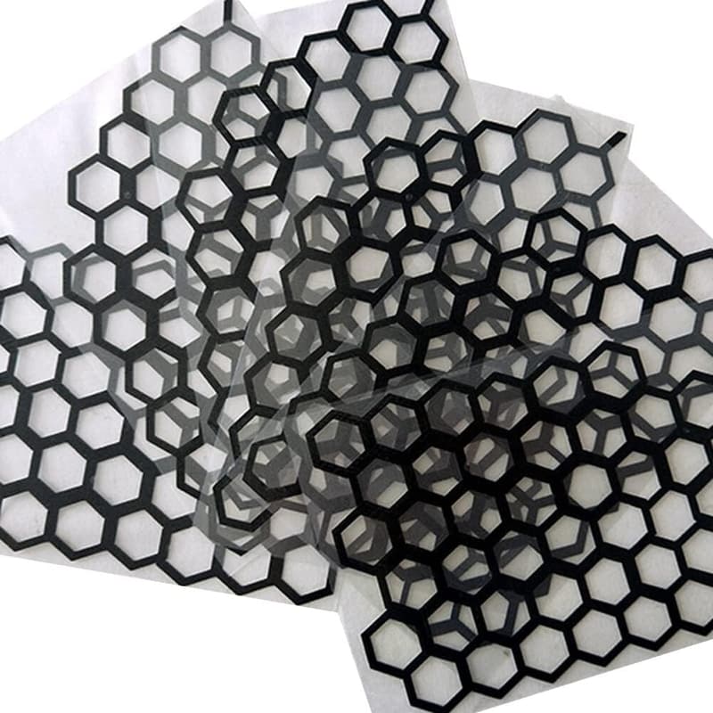 Wabenaufkleber für Rücklichter – 6er Set, PVC, schwarz, wasserdicht