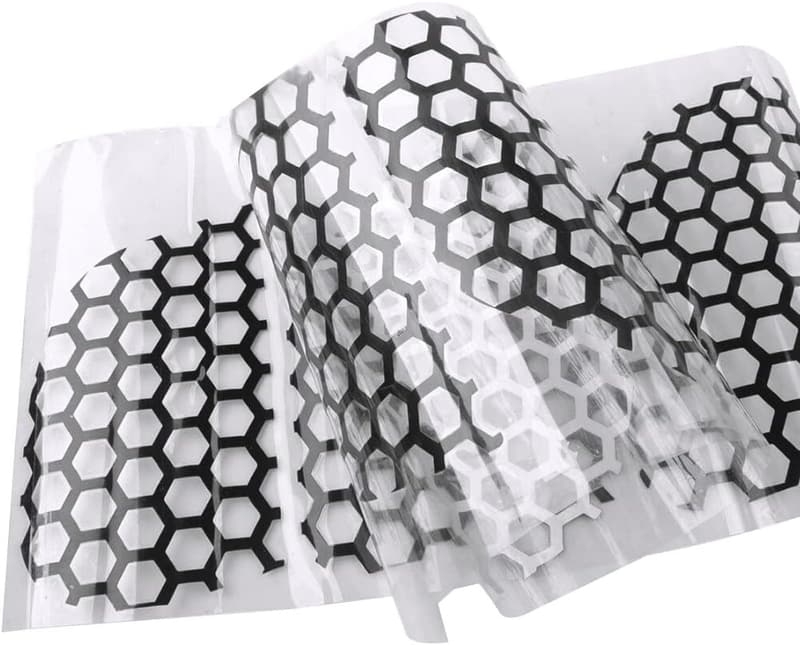 Wabenaufkleber für Rücklichter – 6er Set, PVC, schwarz, wasserdicht