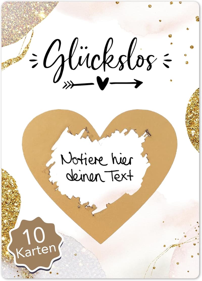 Personalisierte Gutschein-Karte mit 10 Luxus-Rubbellosen