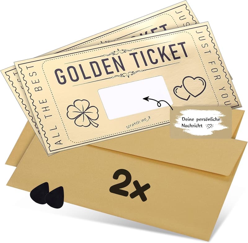 Personalisierte Gutscheinkarten mit Rubbelaufkleber für Geschenke