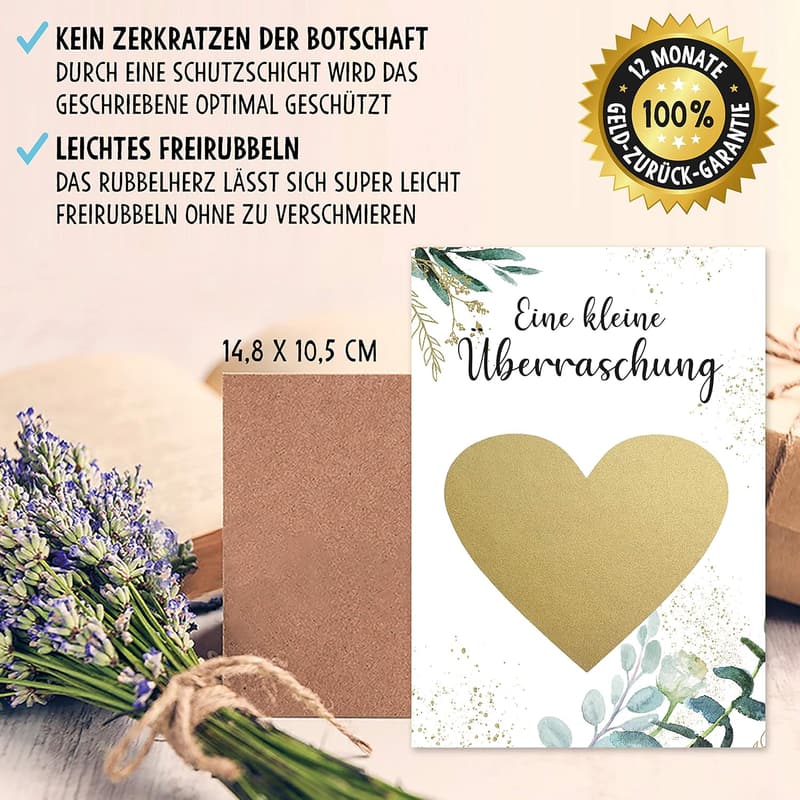 Rubbelkarten für eigene Texte - Geschenke für Frauen zu Ostern & Geburtstag