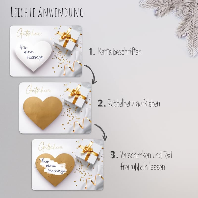 6 Rubbelkarten zum Beschriften mit Umschlägen von beriluDesign