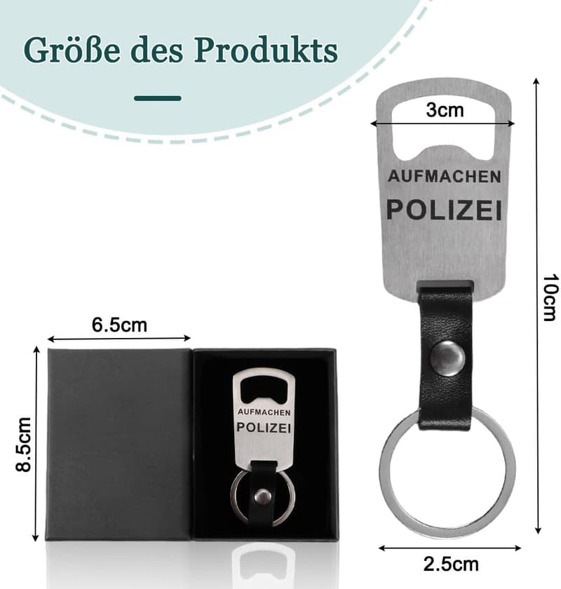 Edelstahl-Flaschenöffner Schlüsselanhänger für Männer – Geschenk zum Geburtstag