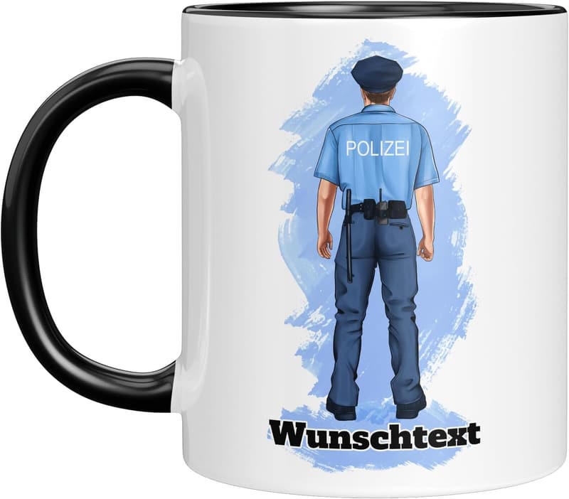 Personalisierte Kaffeetasse für Polizisten – Dankeschön-Geschenk