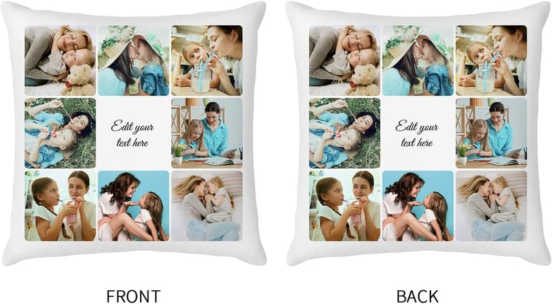 Personalisierter Foto-Kissenbezug für Frauen zum Geburtstag (40x40 cm)