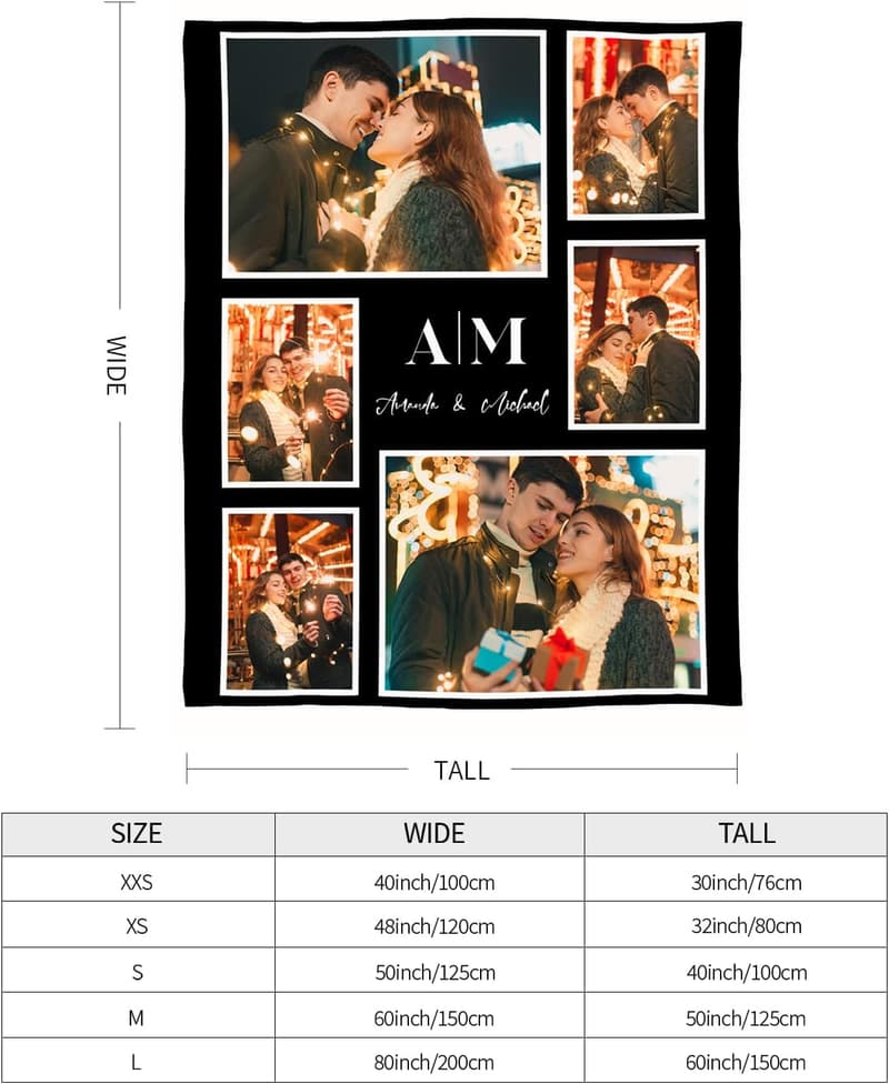 Personalisierte Decke für Paare - Foto-Wurfdecke 150x200cm