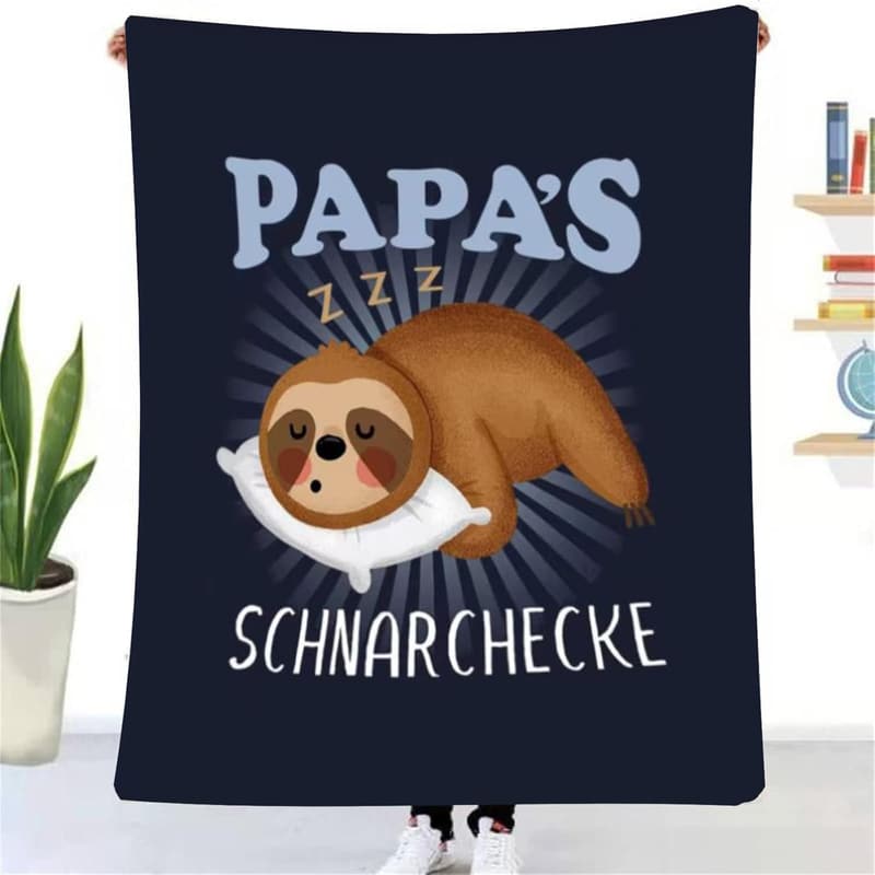 Personalisierte Flauschige Kuscheldecke für Papa – Vatertagsgeschenk