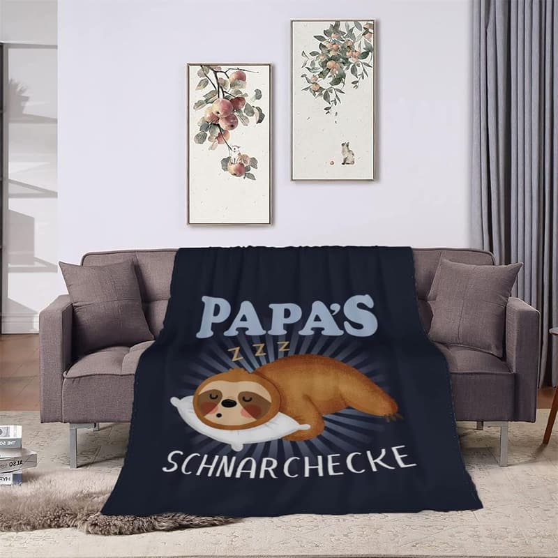Personalisierte Flauschige Kuscheldecke für Papa – Vatertagsgeschenk