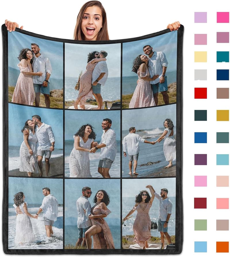 Personalisierte Fotodecke mit Druck für Paare