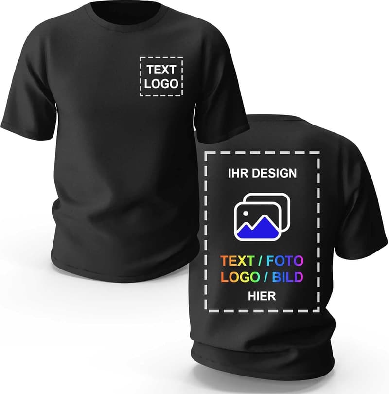 Personalisierte Unisex-T-Shirts für Männer und Frauen, selbst gestalten