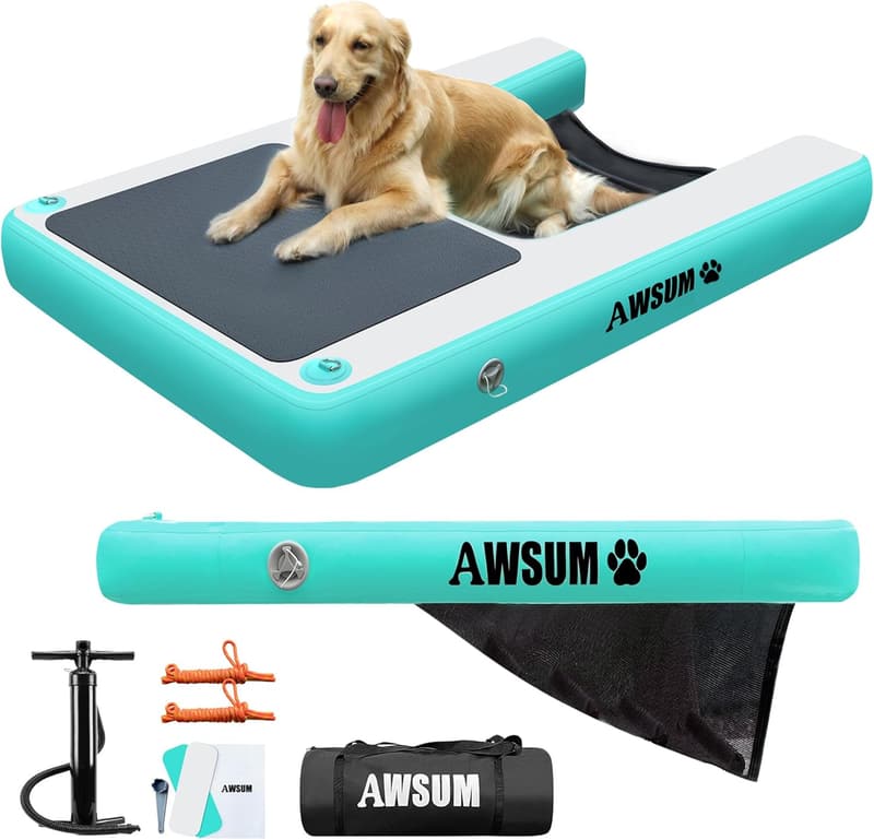 Aufblasbare Hunde Wasserrampe für Pool und Boote, bis 100 kg