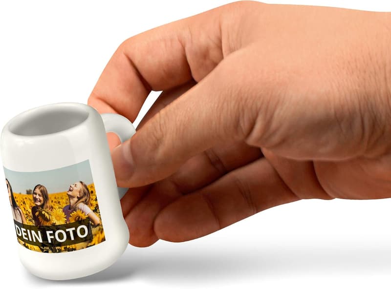 Personalisiertes Schnapsglas mit Foto - Individueller Mini Bierkrug