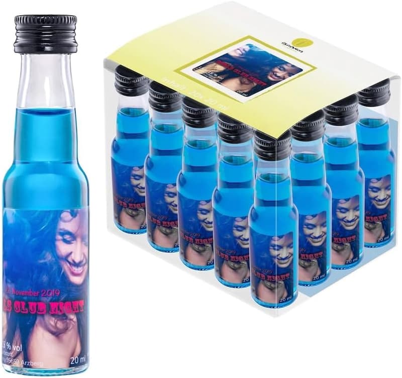 Hochzeitslikör mit Wunsch-Etikett (20x 20 ml) als Gastgeschenk