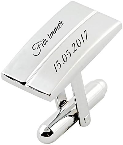 Personalisierte Edelstahl-Manschettenknöpfe zur Hochzeit mit Box