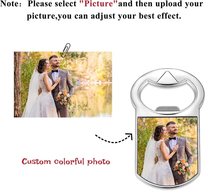 Personalisiertes Flaschenöffner-Set mit Foto-Gravur für Paare
