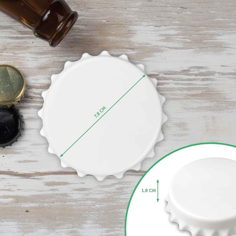 Personalisierter Flaschenöffner mit Gravur - Kühlschrankmagnet rund