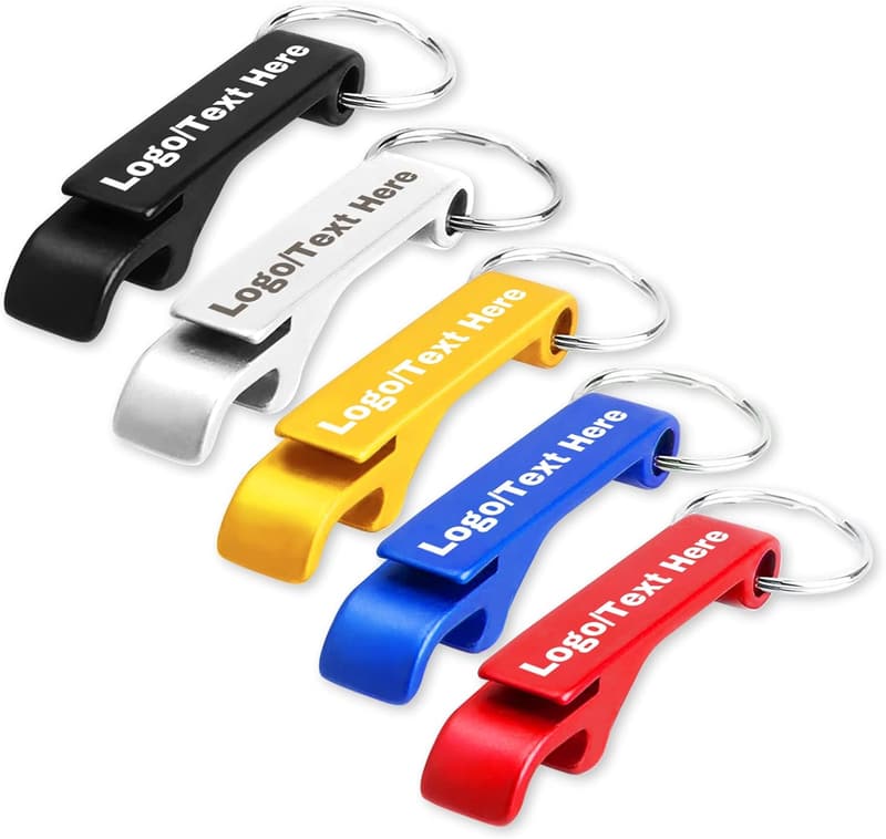 Personalisierte Flaschenöffner Schlüsselanhänger - 5er Set für Hochzeitsgeschenke