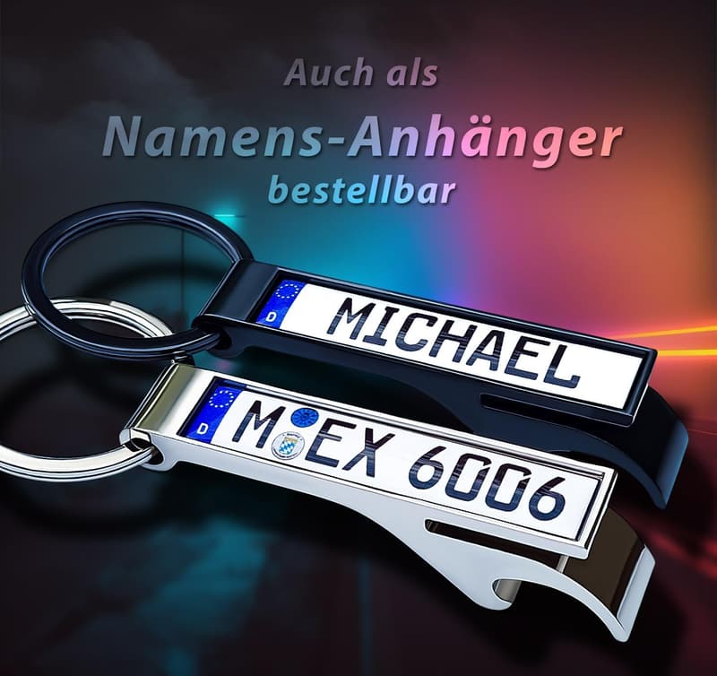 Personalisierter Schlüsselanhänger mit Flaschenöffner für Männer