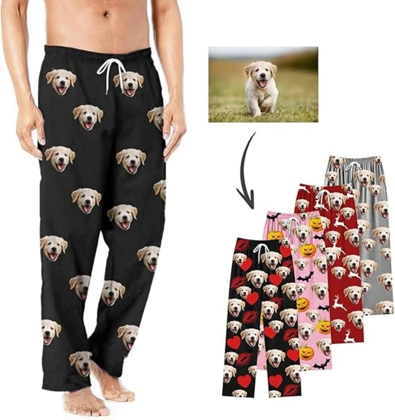 Personalisierte Pyjamahose mit Fotogesicht für Männer und Frauen