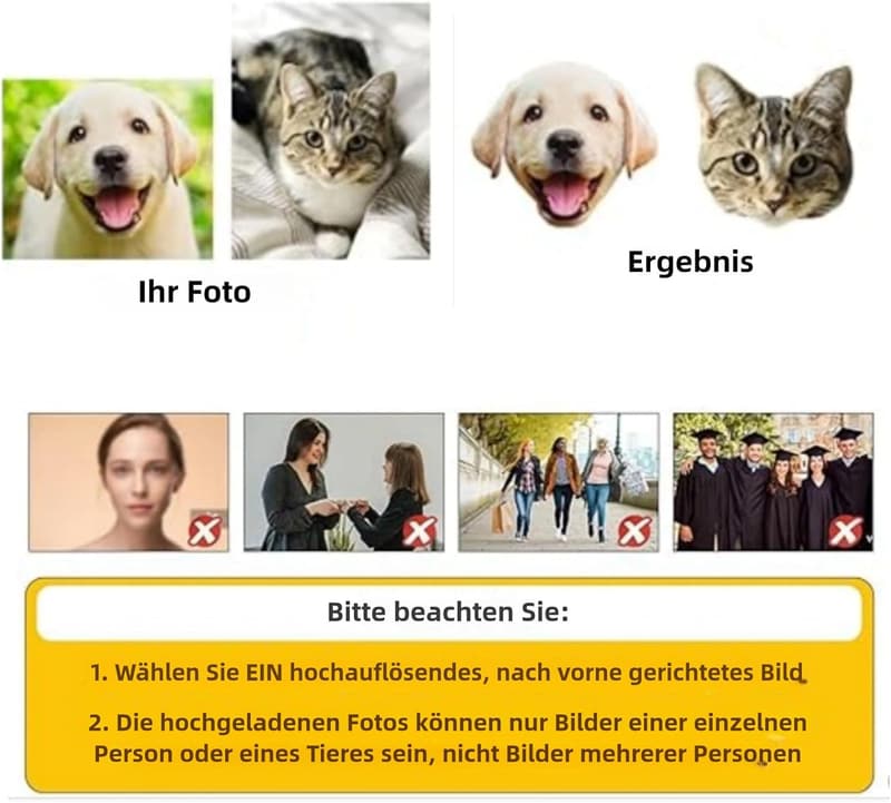 Personalisierte Pyjamahose mit Fotogesicht für Männer und Frauen