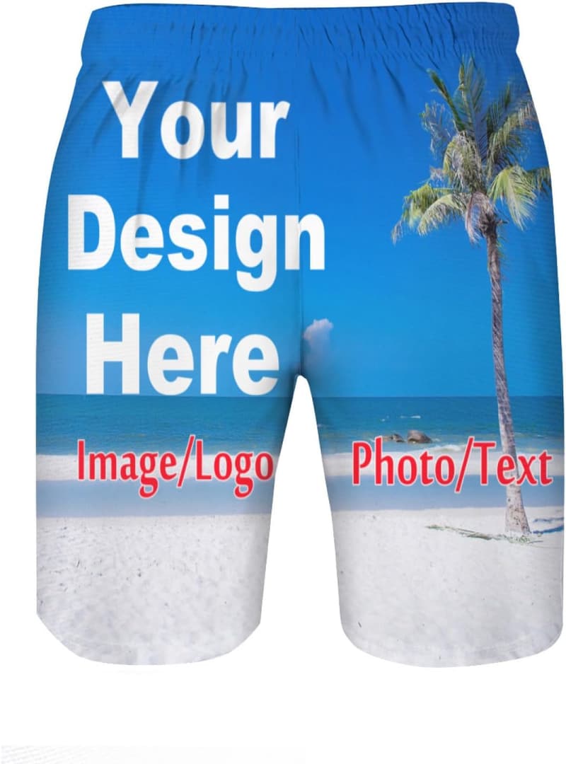 Personalisierte Strandshorts für Männer mit Tasche für Sport und Schwimmen