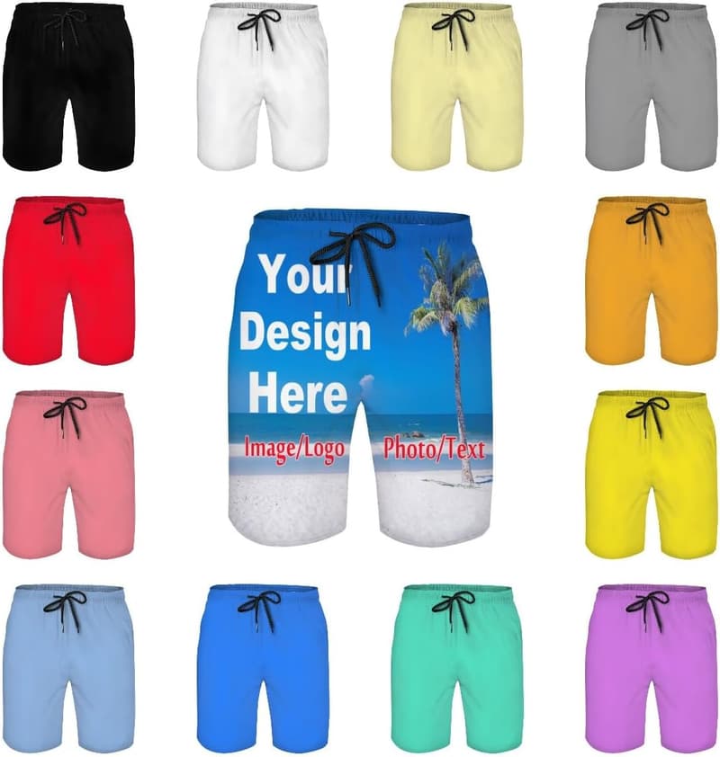 Personalisierte Strandshorts für Männer mit Tasche für Sport und Schwimmen
