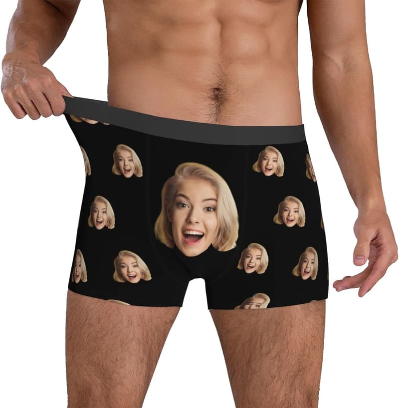 Personalisierte Boxershorts mit lustigem Gesicht für Männer