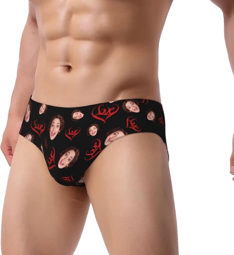 Personalisierte Foto-Boxershorts für Männer zum Valentinstag