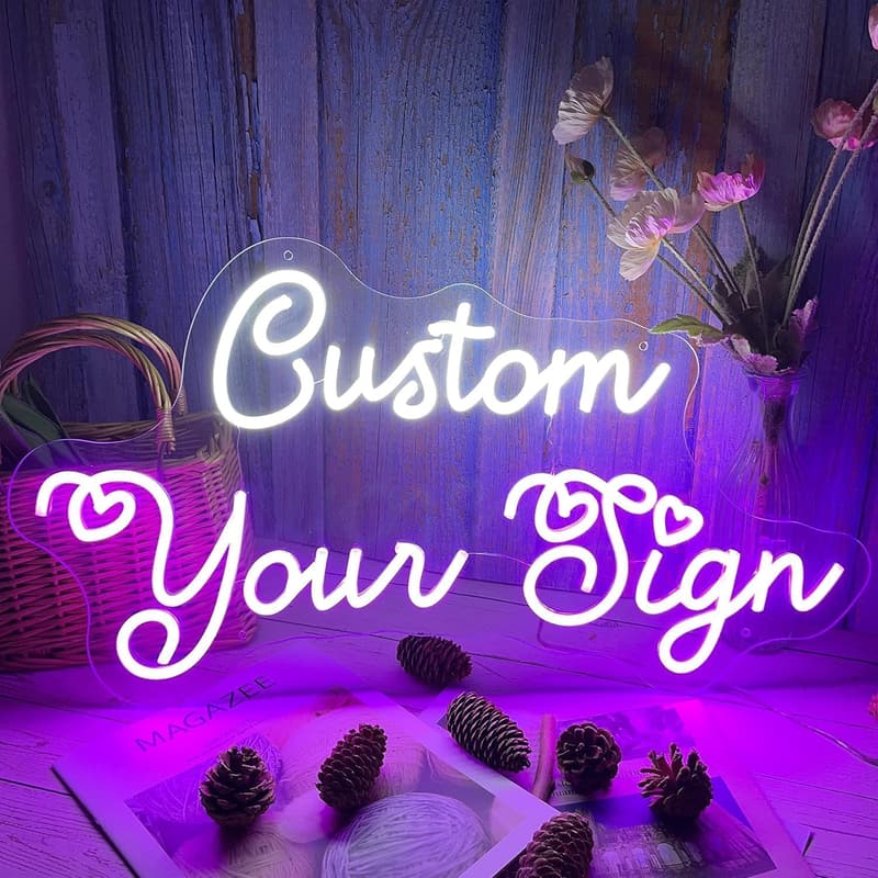 Personalisierte Neonlichter für Geburtstagsfeiern und Hochzeiten