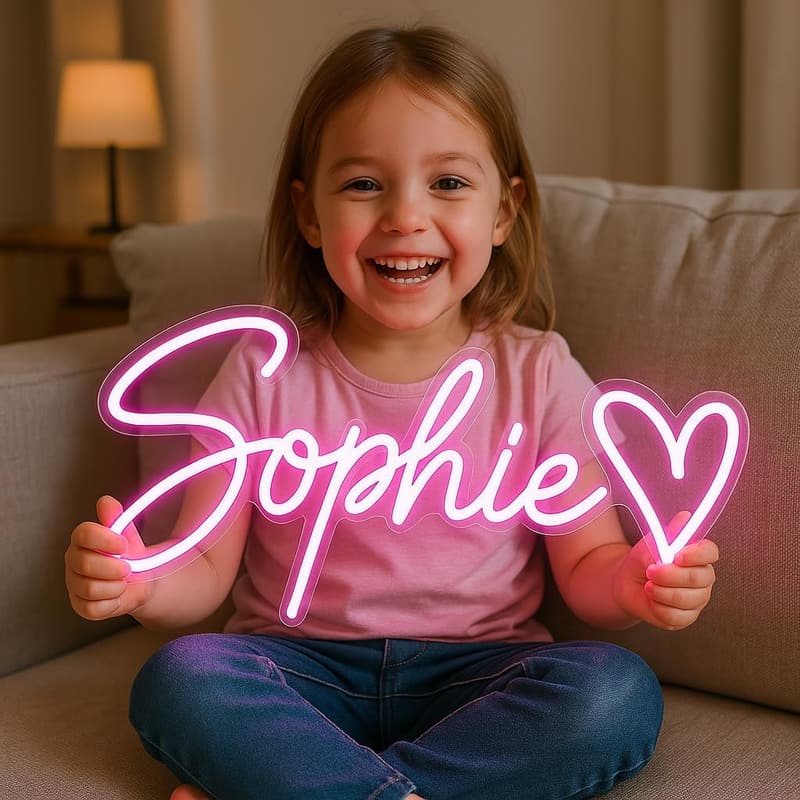 Personalisierbares LED Neon Schild für Wanddekoration und Geschenke