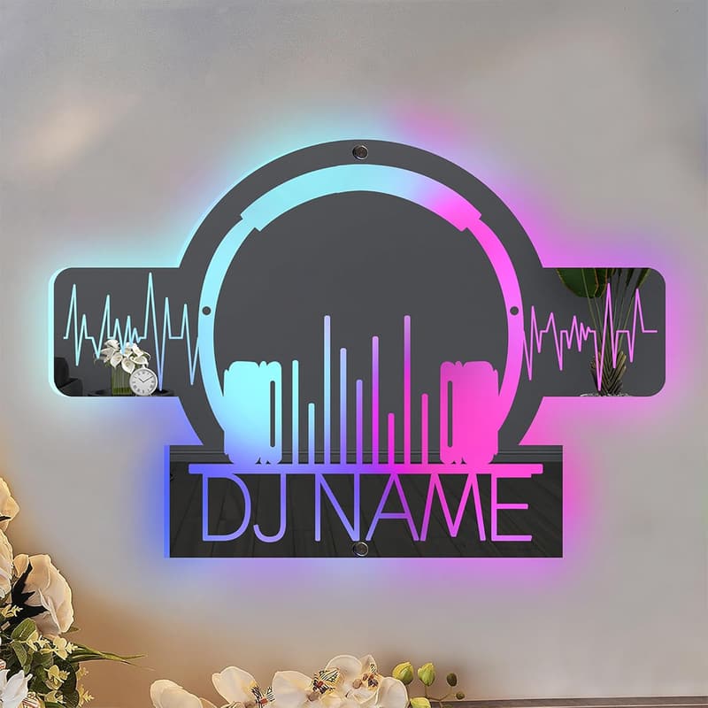 Personalisierte LED-Neonschild Kopfhörer für Musikzimmer und Schlafzimmer