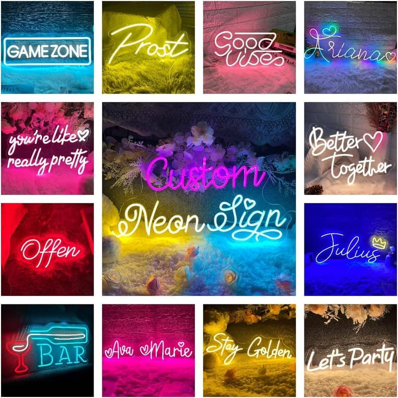 Personalisierte Neonlichter für Heimdekoration – Buntes LED-Schild 25-127cm