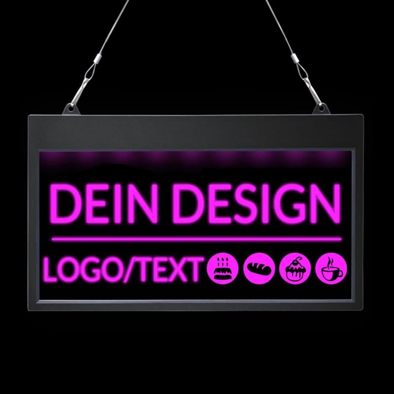 Personalisierte LED Neonlicht-Werbetafel für Café und Hochzeit - 31,5×19 cm