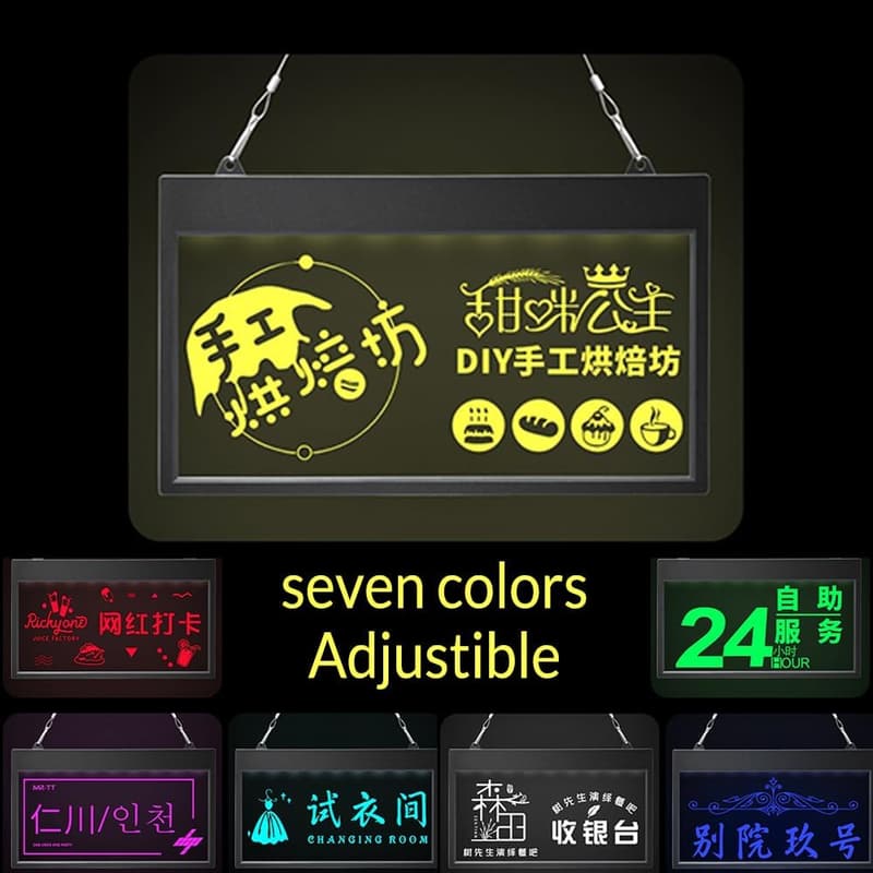 Personalisierte LED Neonlicht-Werbetafel für Café und Hochzeit - 31,5×19 cm