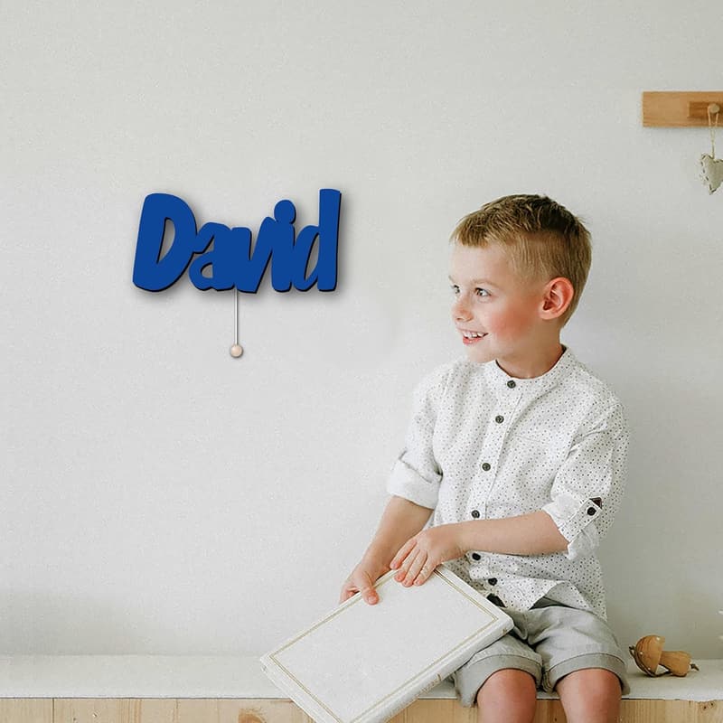Personalisierte Holz-Wandlampe mit Namen für Kinder und Erwachsene