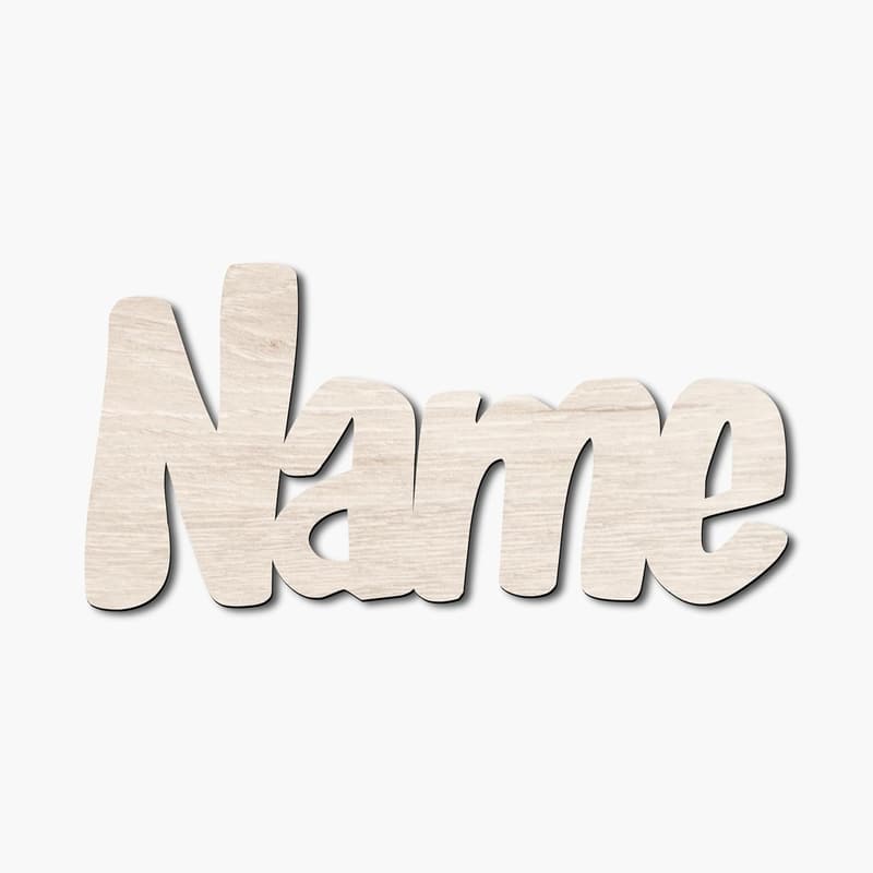 Personalisierte Holz-Wandlampe mit Namen für Kinder und Erwachsene