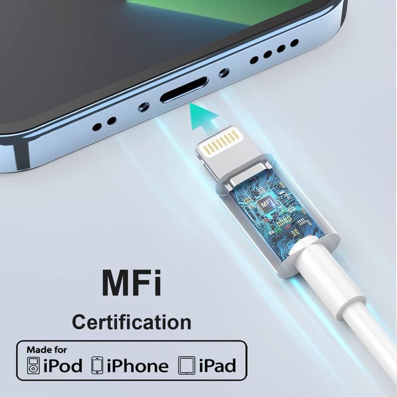 Apple MFi zertifiziertes Lightning-USB Ladegerät-Kabel 1m, 2er Pack