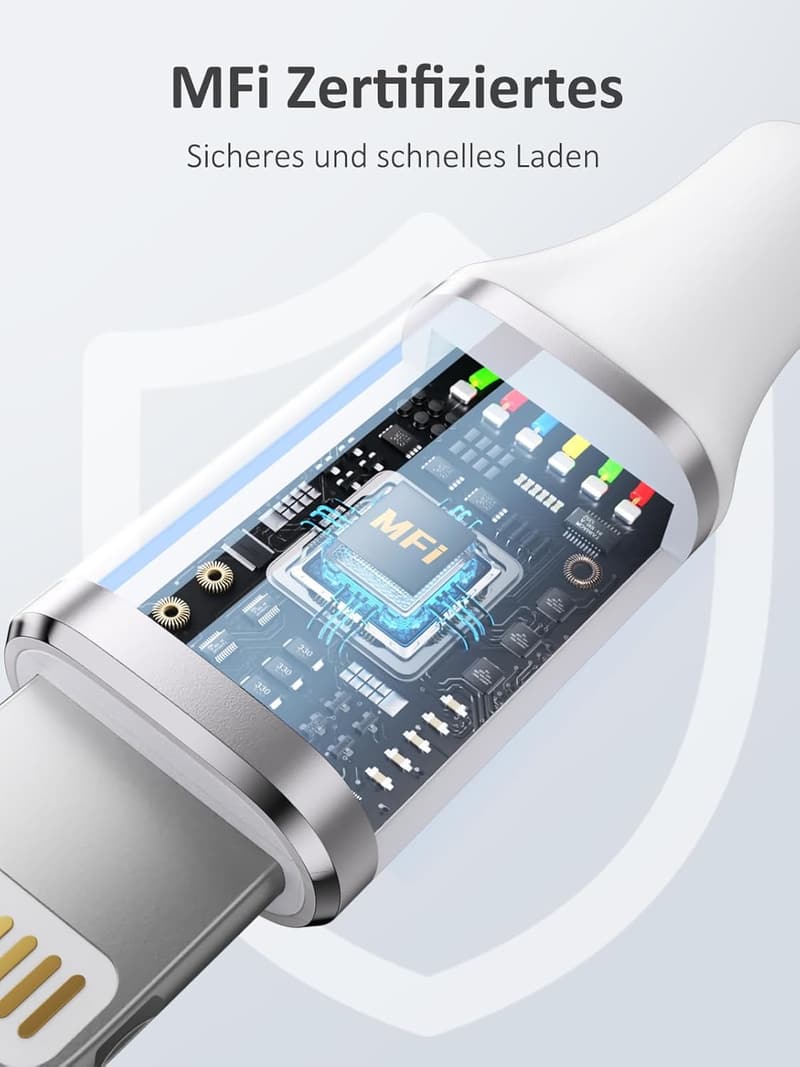 MFi-zertifiziertes 2M Lightning Ladekabel für iPhone und iPad