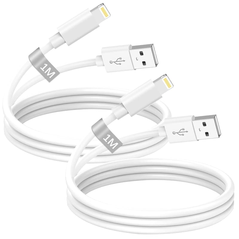Original Apple MFi Zertifiziertes iPhone Lightning Ladekabel 1m, 2er Pack