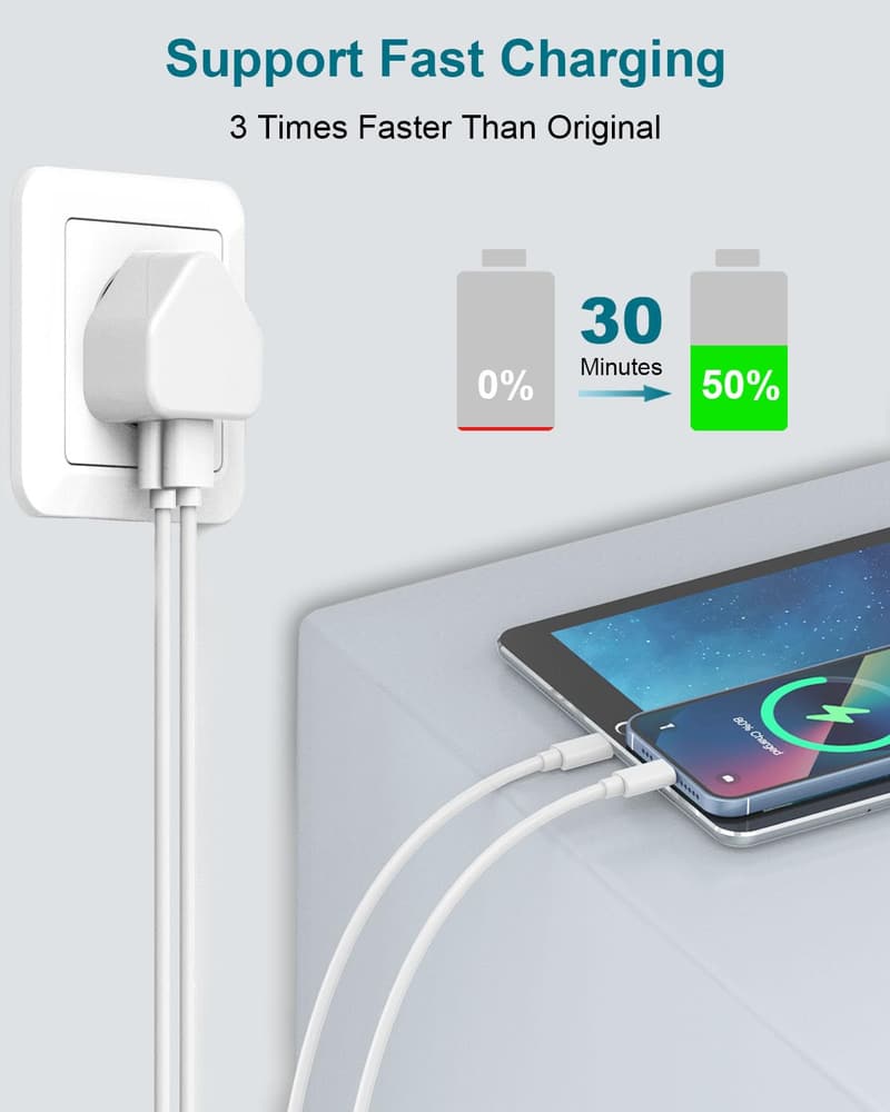 Original Apple MFi Zertifiziertes iPhone Lightning Ladekabel 1m, 2er Pack