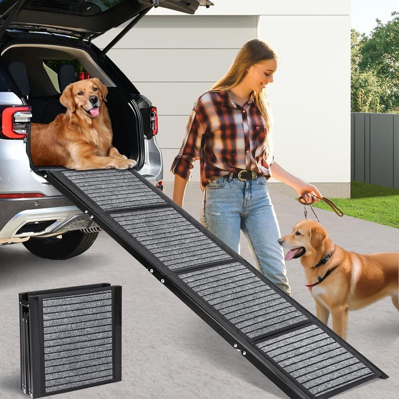 Klappbare Hunderampe für große Hunde mit rutschfester Oberfläche (170 cm)