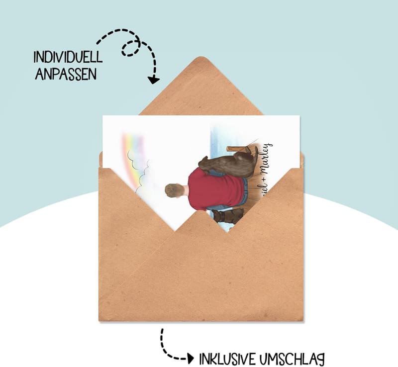 Personalisierte Karte für Hundepapas | Vatertagsgeschenk