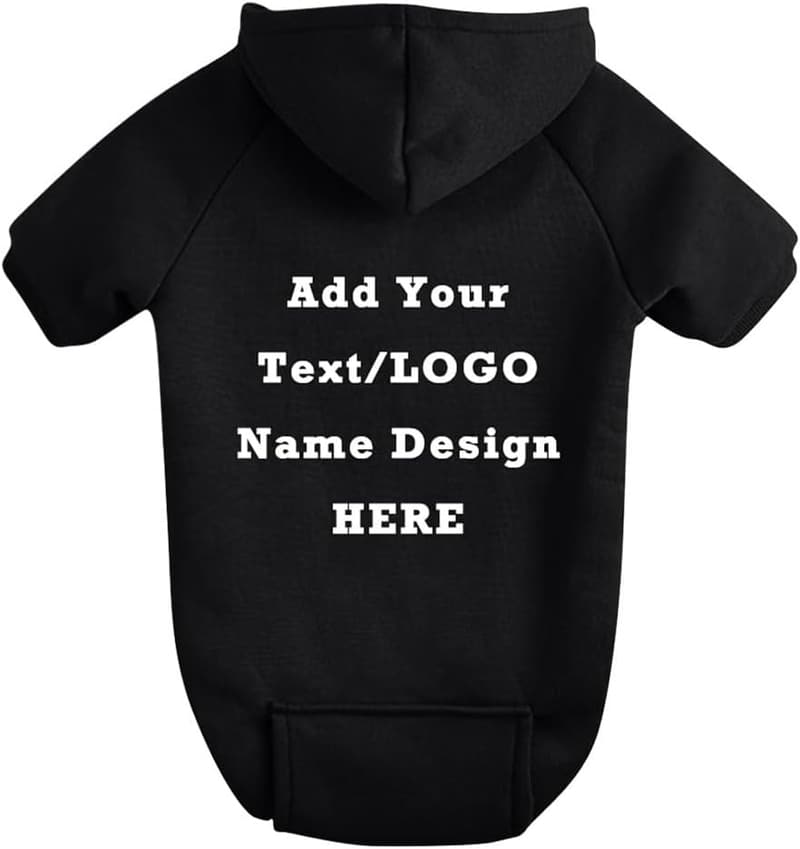 Personalisierter Hund-Hoodie mit Foto und Namen für kleine bis mittlere Hunde