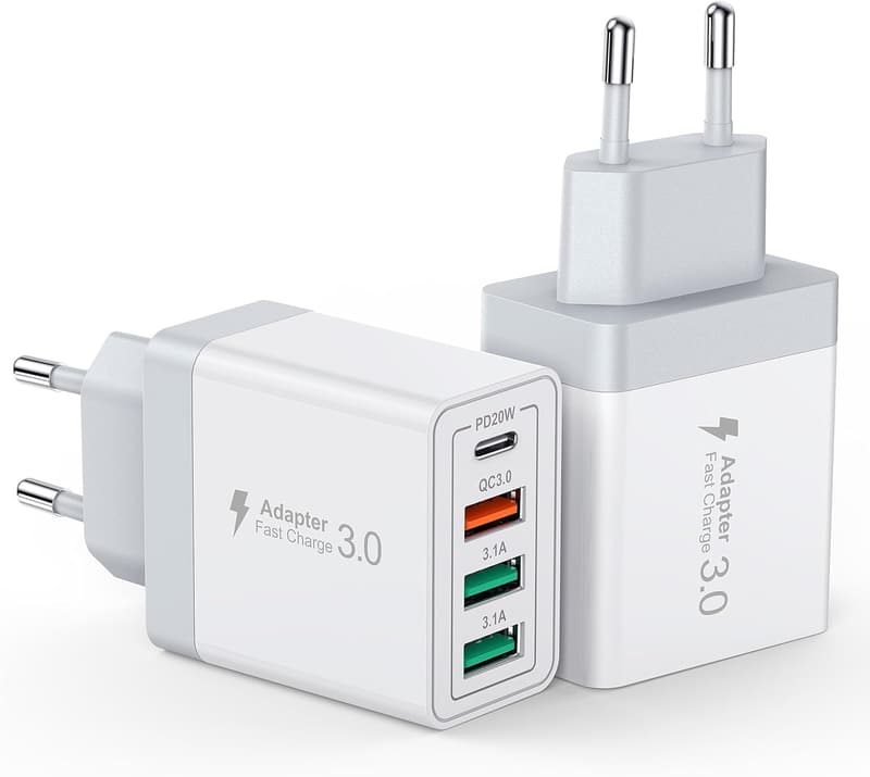 40W USB C Schnellladegerät 4-Port für Smartphones und Tablets