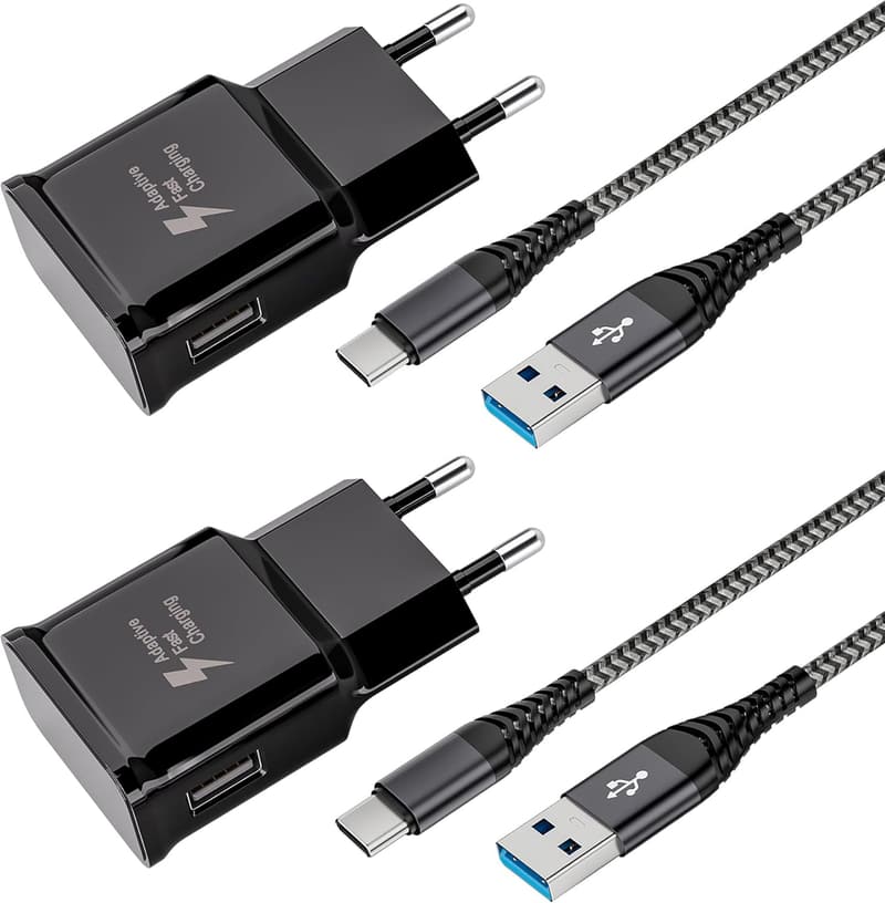 Schnellladegerät mit 2M USB C Kabel für Samsung Galaxy Modelle